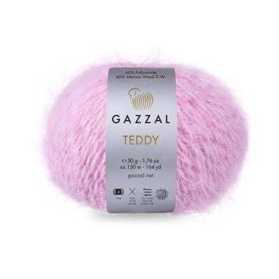 Пряжа Gazzal Teddy (6547); Состав: 40% Супервош мериносовая шерсть, 60% ПА; 50 г / 150 м